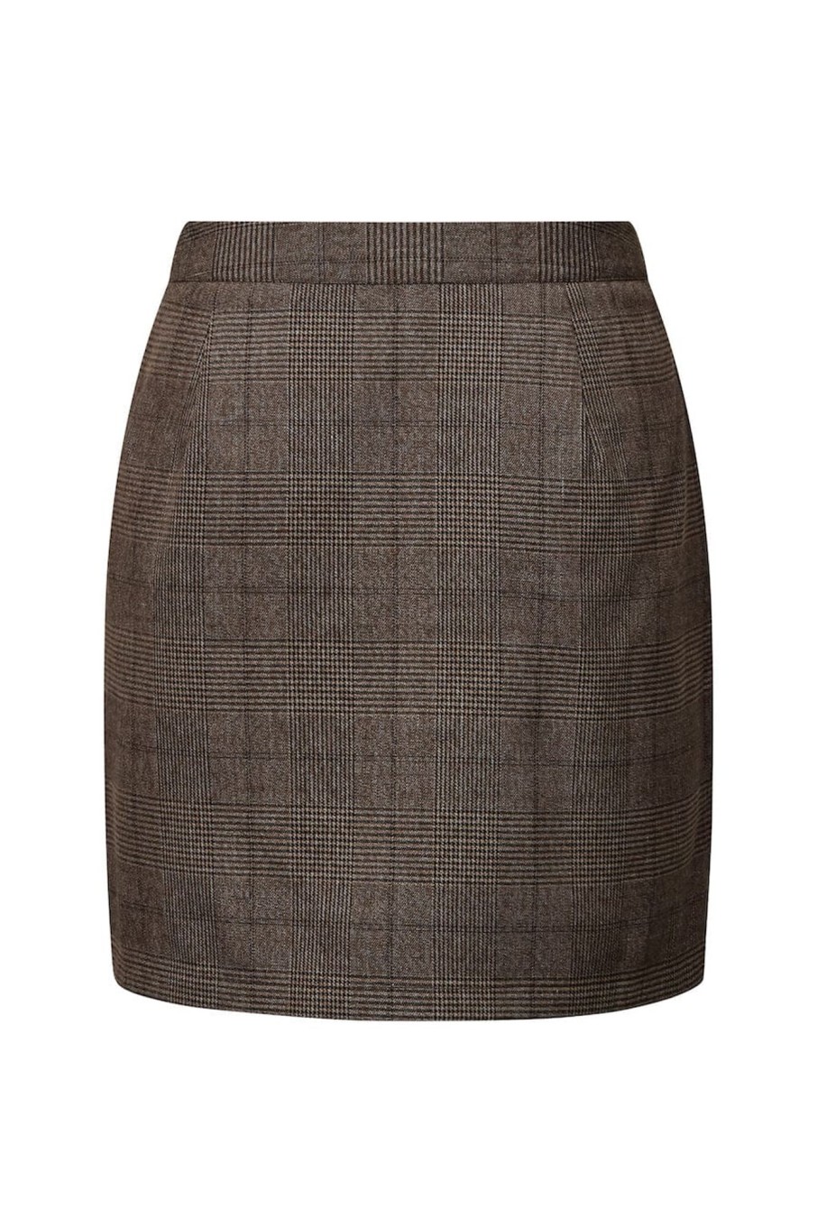 Klaer A-VIEW | Annali Check Skirt Brown Saddlebrown