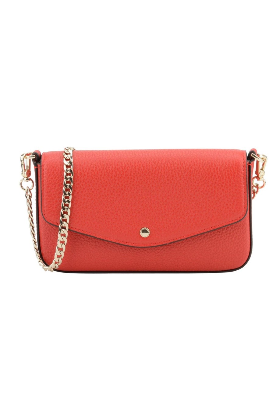 Tilbehor Pourchet | Cowhide Leather Clutch Bag Rouge Vif Red