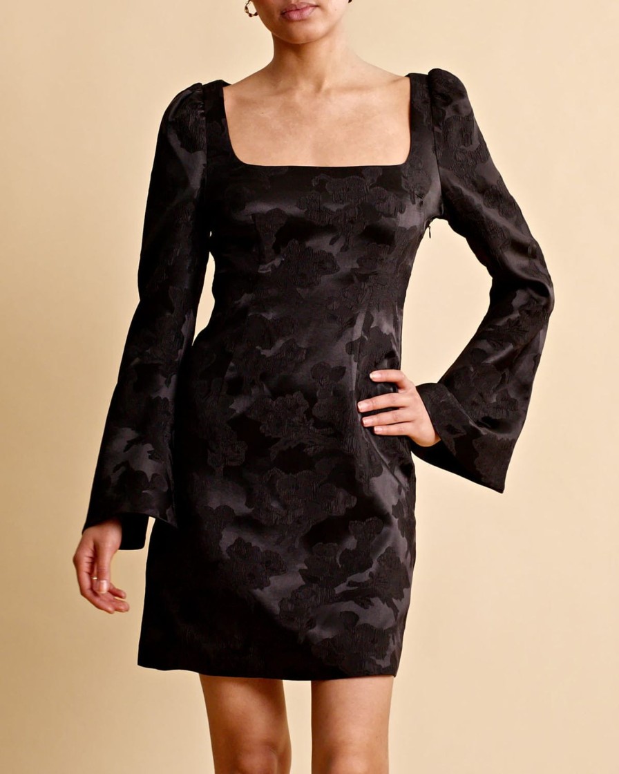 Klaer ByTiMo | Silk Jacquard Mini Dress Black