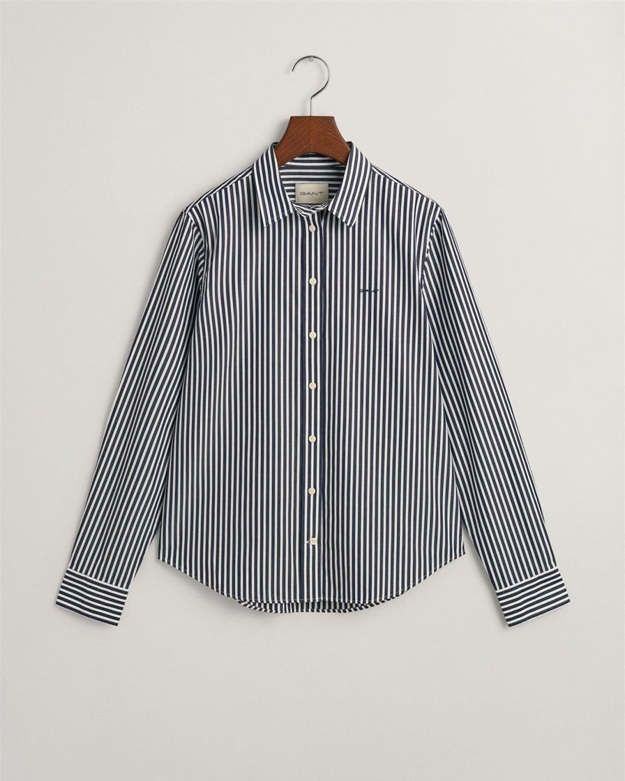 Klaer GANT | Reg Poplin Striped Shirt Classic Blue