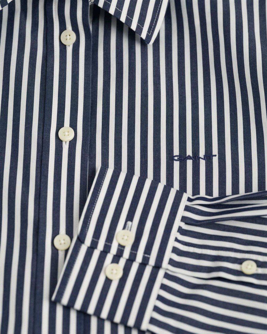 Klaer GANT | Reg Poplin Striped Shirt Classic Blue