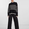 Klaer Y.A.S | Yasalma Ls Knit Pullover Ca W. Birch Stripe Black