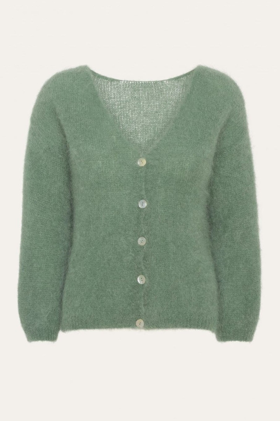 Klaer American Dreams | Cornelia Ls Cardigan Dusty Green