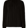 Klaer Selected Femme | Saya Ls High Neck Top Black