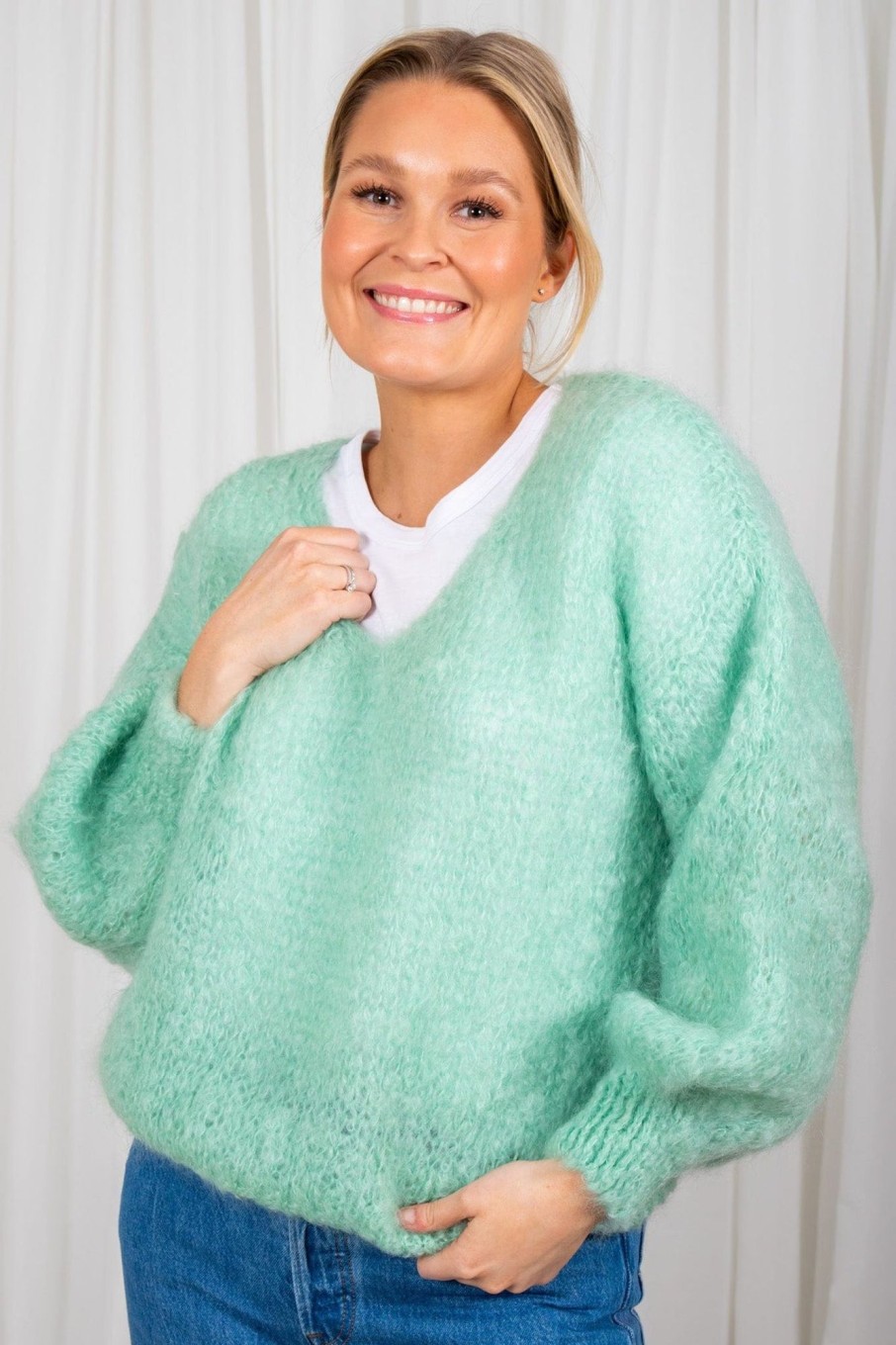 Klaer American Dreams | Milana Ls Mohair Knit Light Green