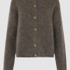 Klaer Second Female | Brook Knit Rib Cardigan Major Brown Saddlebrown