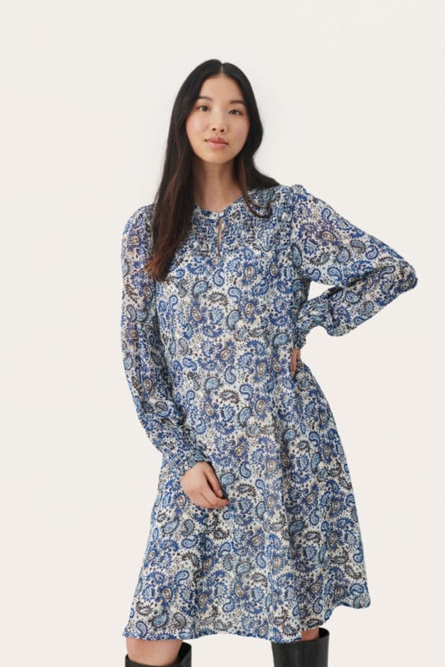 Klaer Part Two | Rinettepw Dress Paisley Print Blue