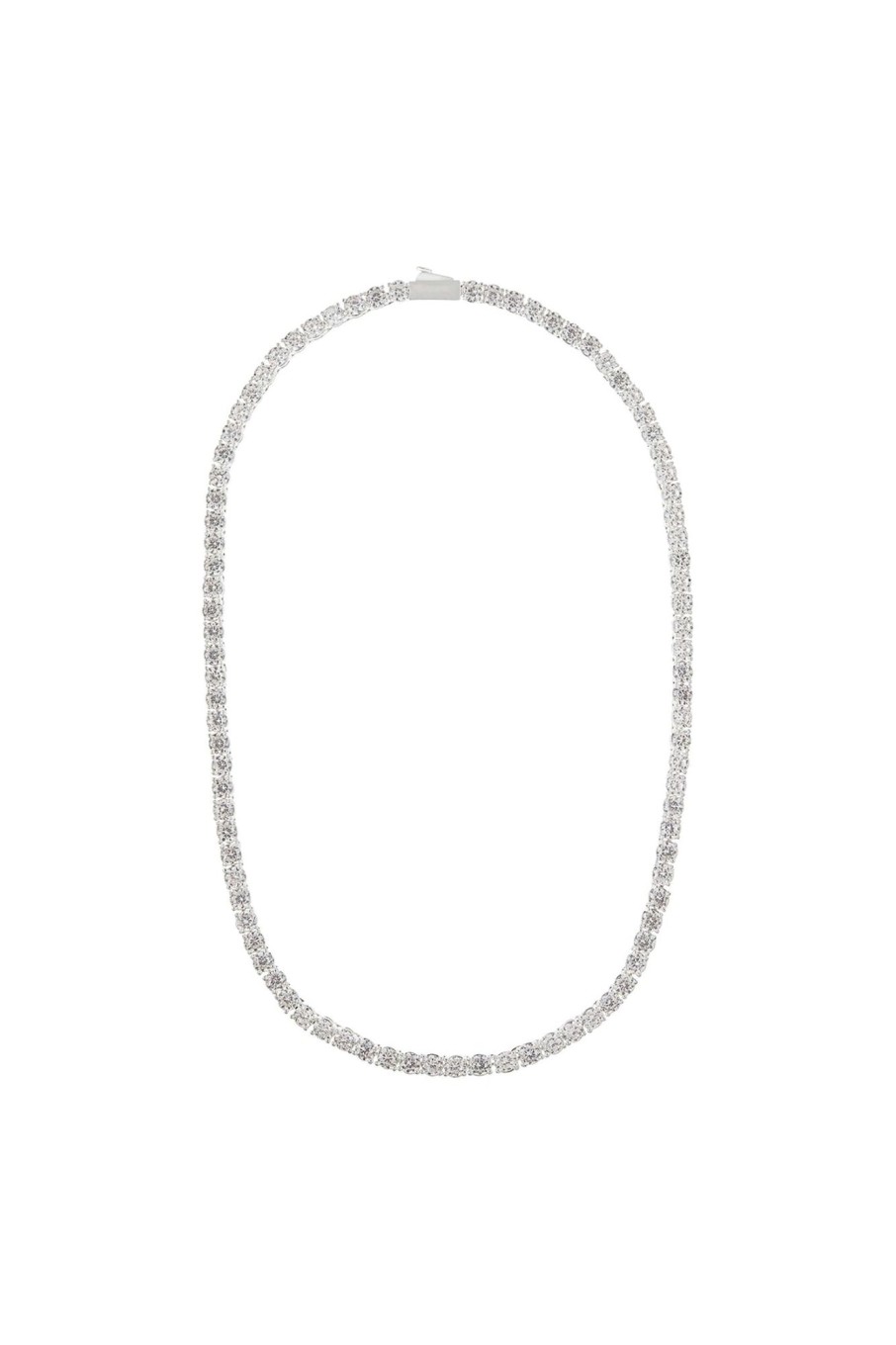 Tilbehor Orelia | Crystal Cup Chain Necklace Silver Gray