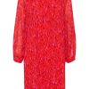 Klaer Inwear | Lendraiw Short Dress Plisse Strokes Red