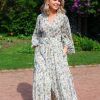 Klaer ByTiMo | Bohemian Midi Dress Leaves Blue