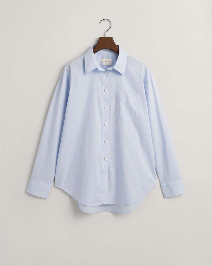 Klaer GANT | Relaxed Fit Poplin Shirt Light Blue