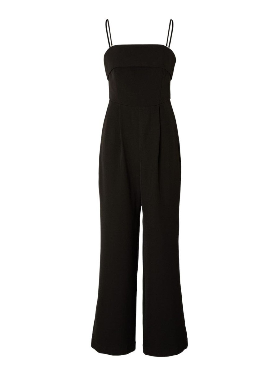 Klaer Selected Femme | Vinelle Strap Jumpsuit B Black