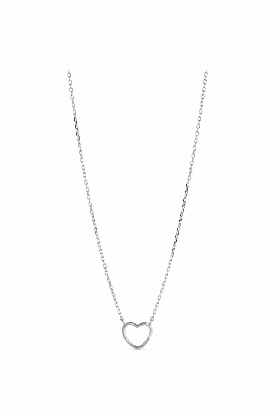 Tilbehor ENAMEL Copenhagen | Organic Heart Necklaces Silver Gray