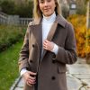 Klaer Inwear | Perryiw Sailor Coat Mocha Grey Melange Saddlebrown