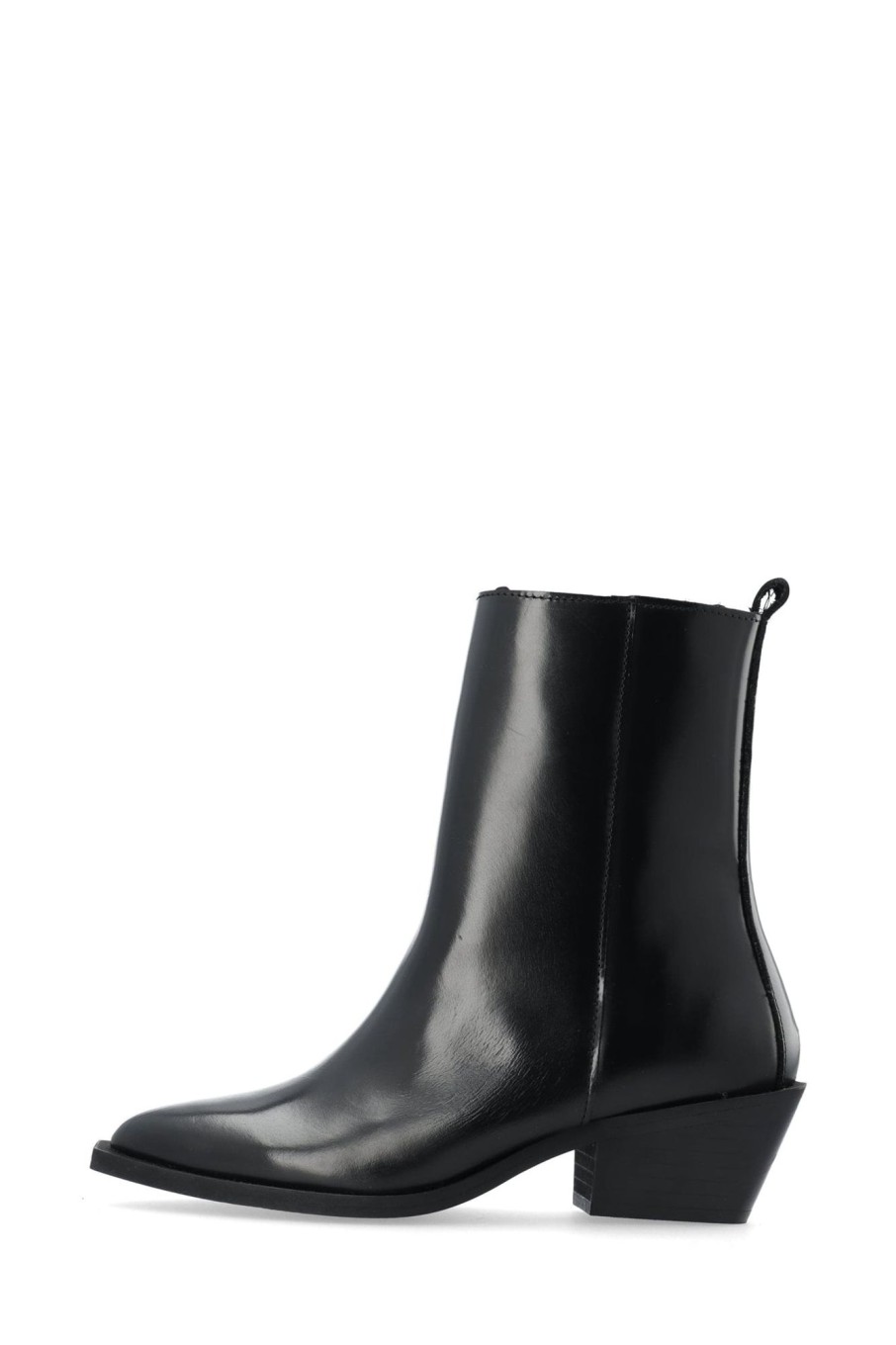 Sko Bianco | Biamona Western Zip Boot Polido Black