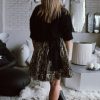 Klaer Confettibird | Short Sequin Skirt U0026 Gold Black