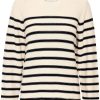 Klaer Part Two | Carolynpw Pullover Dark Navy Stripe White