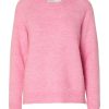 Klaer Selected Femme | Lulu Ls Knit O-Neck B Moonlite Mauve Melange Pink