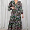 Klaer ByTiMo | Boho Midi Dress Roses Green