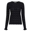 Klaer Neo Noir | Nelle Glitter Knit Blouse Black