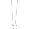 Tilbehor ENAMEL Copenhagen | Double Circle Necklaces Silver Gray