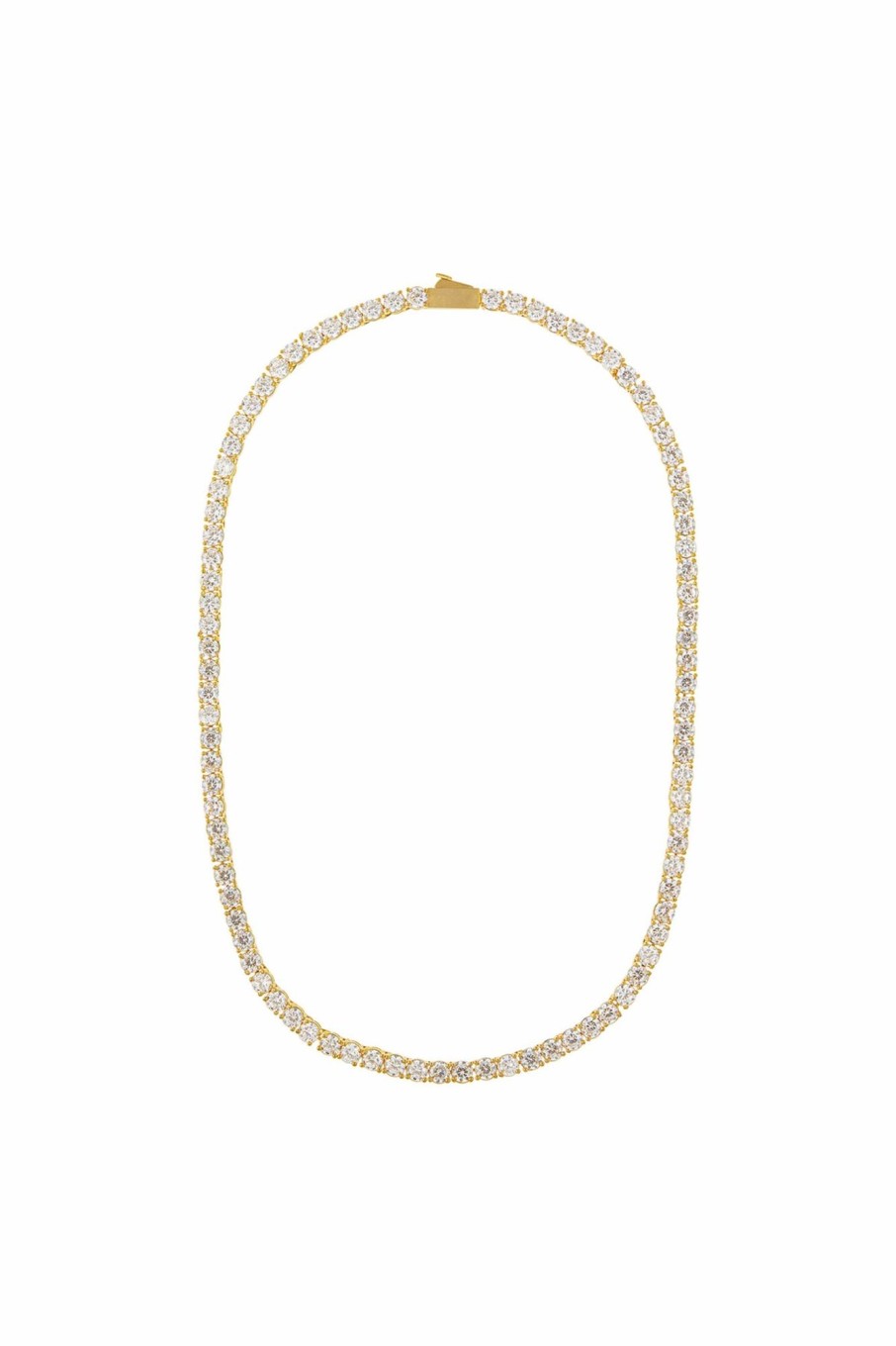 Tilbehor Orelia | Crystal Cup Chain Necklace Pale Gold Yellow