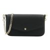 Tilbehor Pourchet | Cowhide Leather Clutch Bag Noir Black