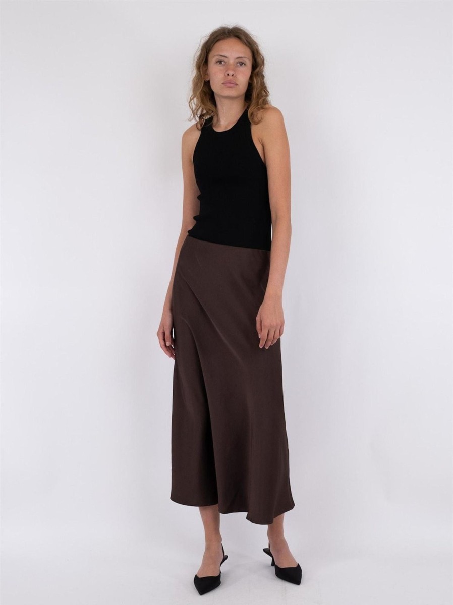 Klaer Neo Noir | Bovary Skirt Dark Brown Saddlebrown