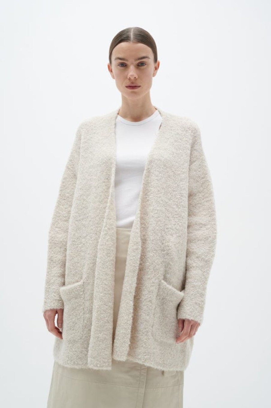 Klaer Inwear | Roccoiw Cardigan French Oak Melange White