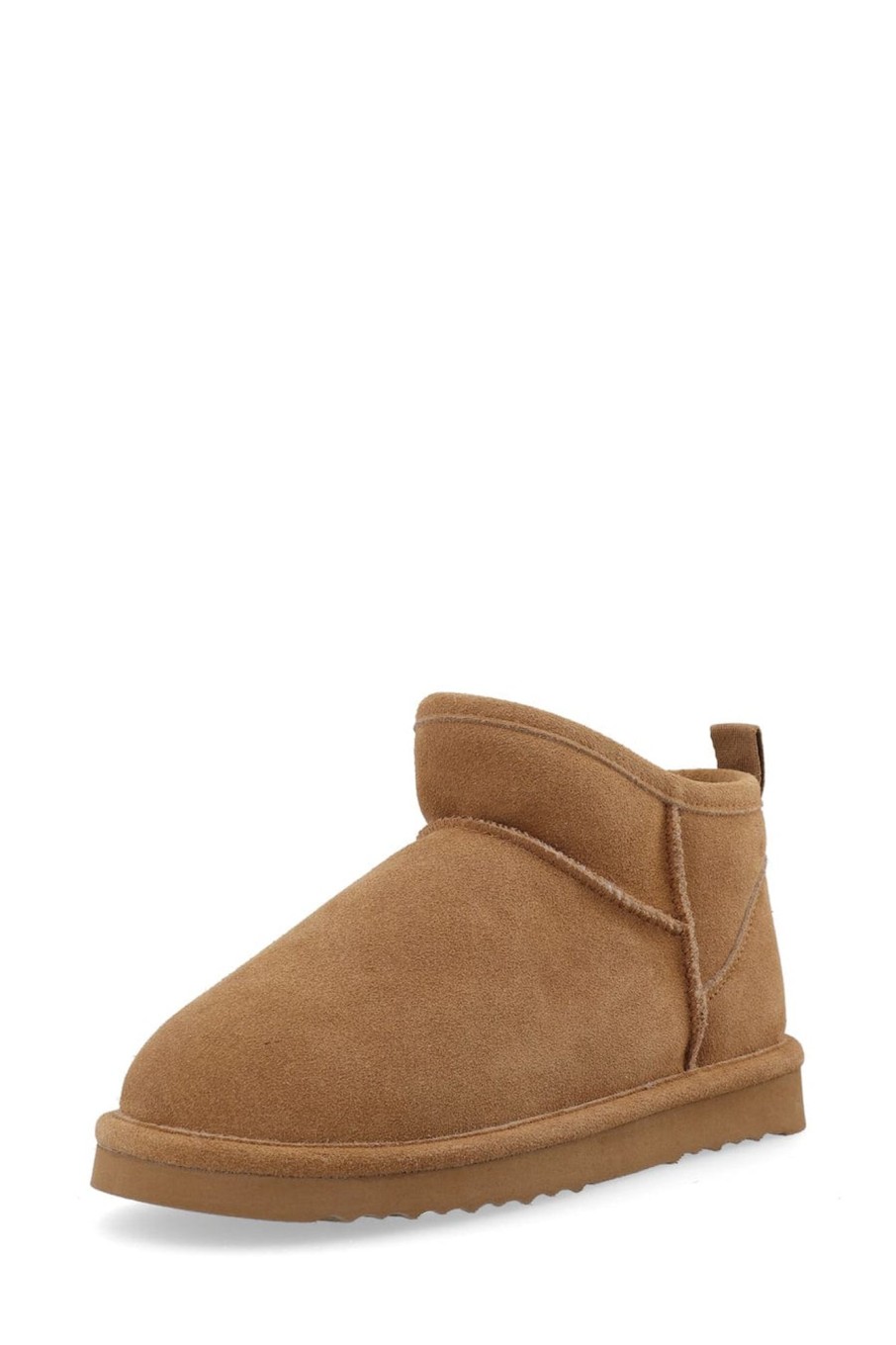 Sko Bianco | Biasnow Ancle Boot Suede Cognac Saddlebrown