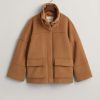 Klaer GANT | Cropped Wool Jacket Warm Khaki Saddlebrown