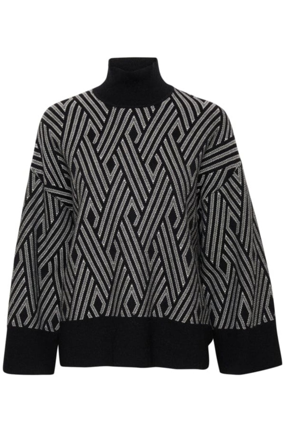 Klaer Inwear | Gitteliw Jaquard Pullover / White Black