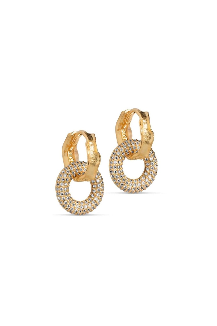 Tilbehor ENAMEL Copenhagen | Celin Earrings Clear Cz Yellow