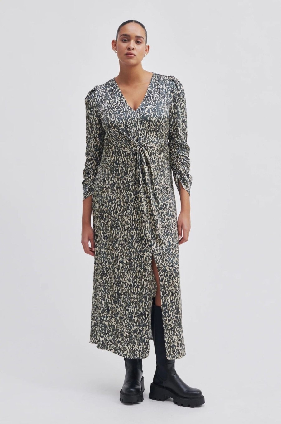 Klaer Second Female | Luna Maxi Dress Woodland Gray