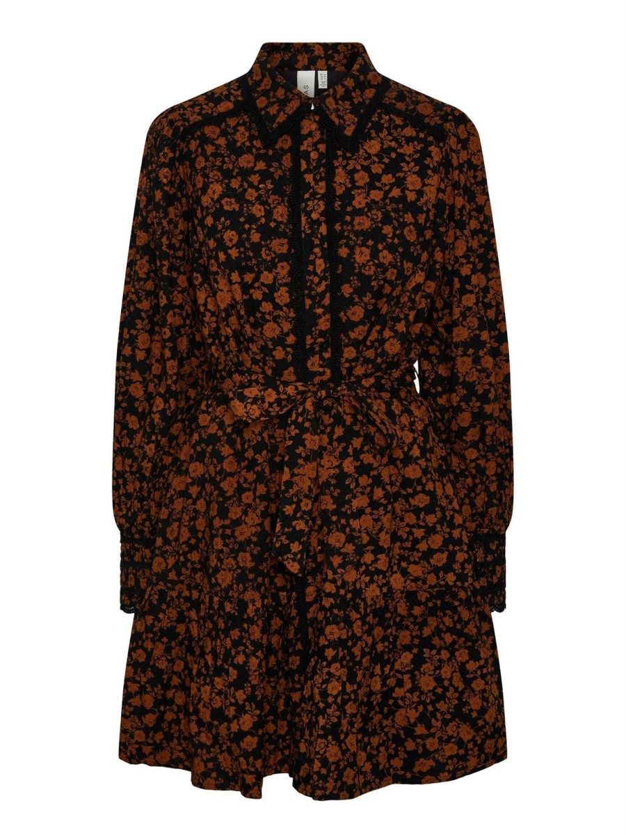 Klaer Y.A.S | Yastilera Ls Shirt Dress S. Tilera Print Black