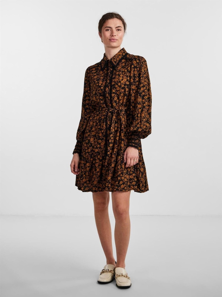 Klaer Y.A.S | Yastilera Ls Shirt Dress S. Tilera Print Black