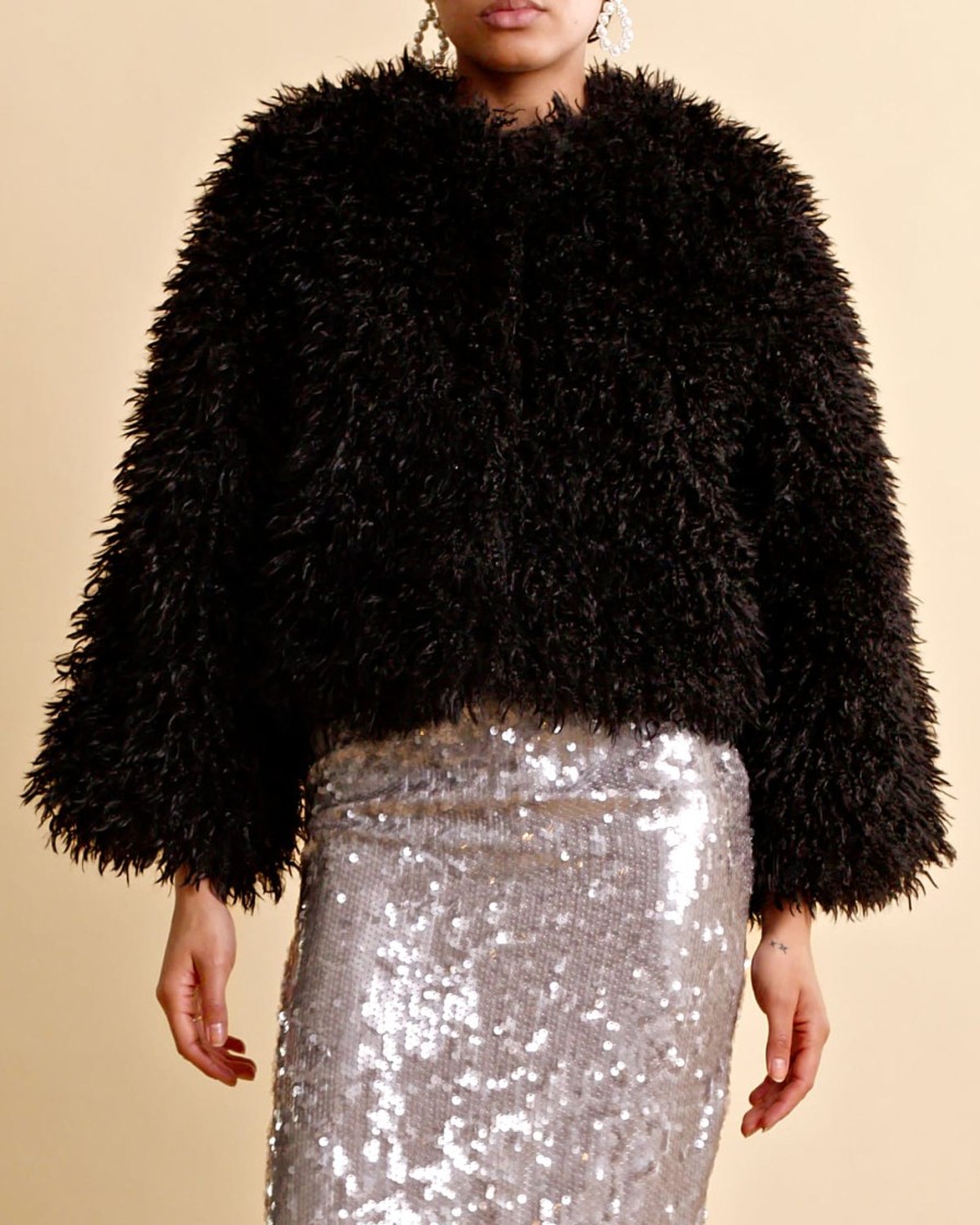 Klaer ByTiMo | Faux Fur Jacket Black