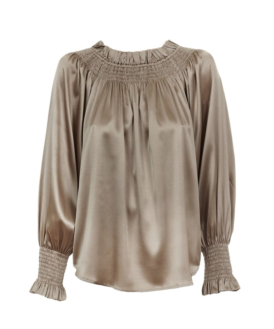 Klaer Ane Mone | Mila Blouse Champagne Beige