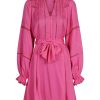 Klaer Neo Noir | Ditte Satin Dress Pink