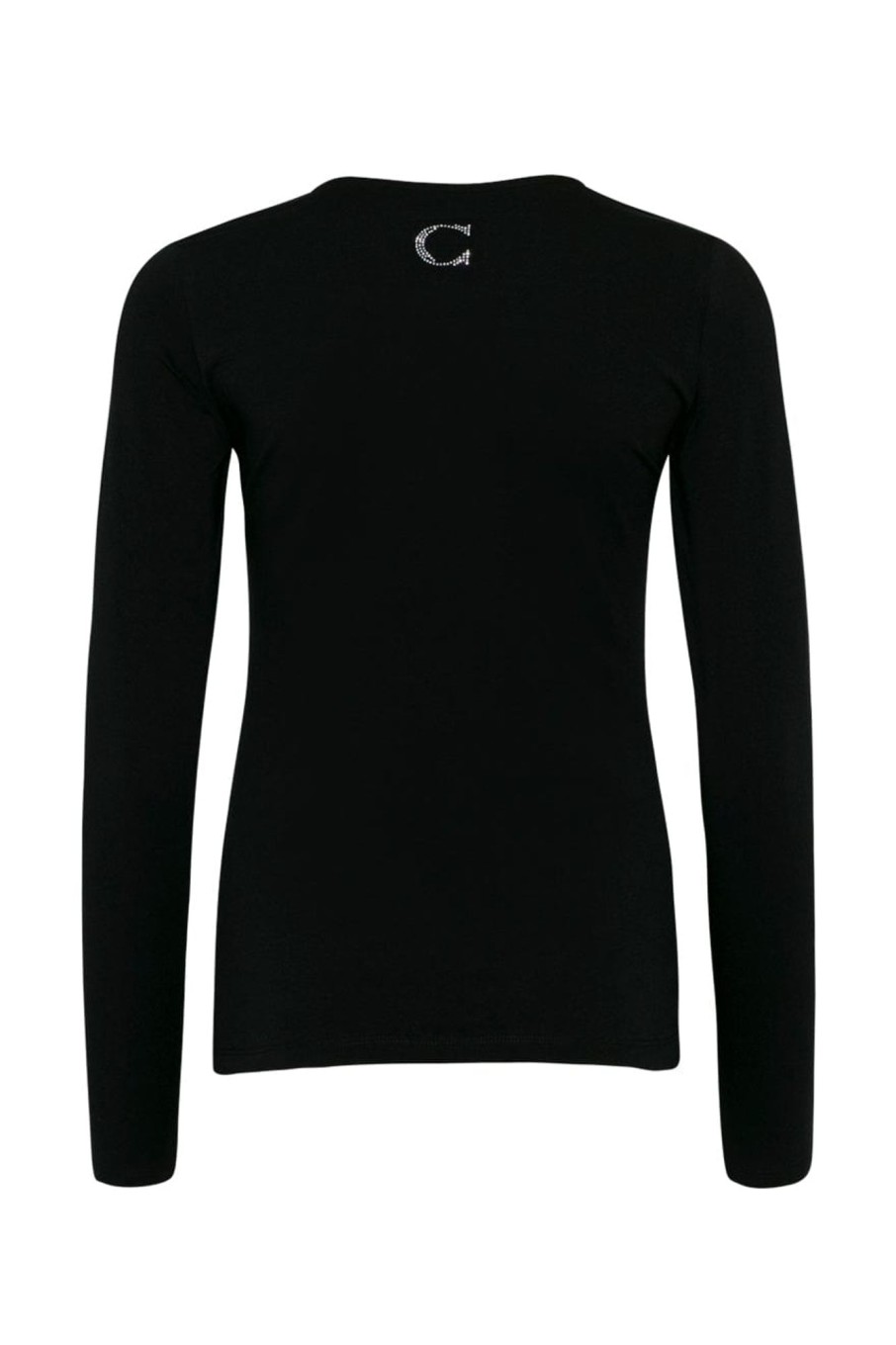 Klaer Claire Woman | L/S Cotton O-Neck Side Logo Black