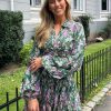 Klaer ByTiMo | Boho Shirt Dress Roses Green