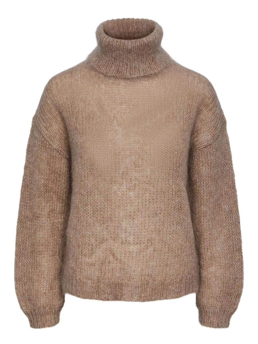 Klaer Y.A.S | Yaslambi Ls Knit Rollneck Pullover Fungi Beige