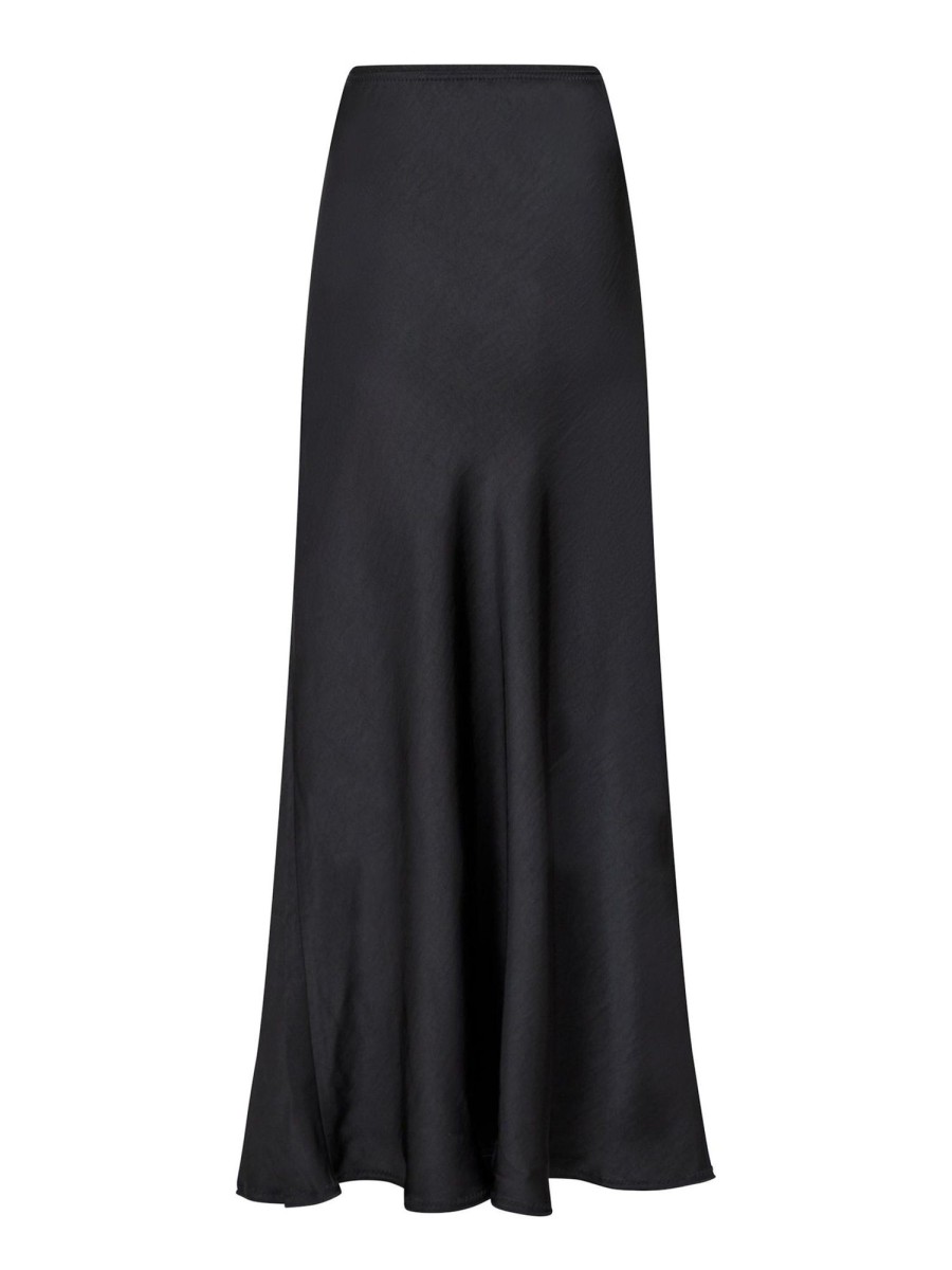 Klaer Neo Noir | Vicky Heavy Sateen Skirt Black