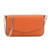 Tilbehor Pourchet | Cowhide Leather Clutch Bag Orange