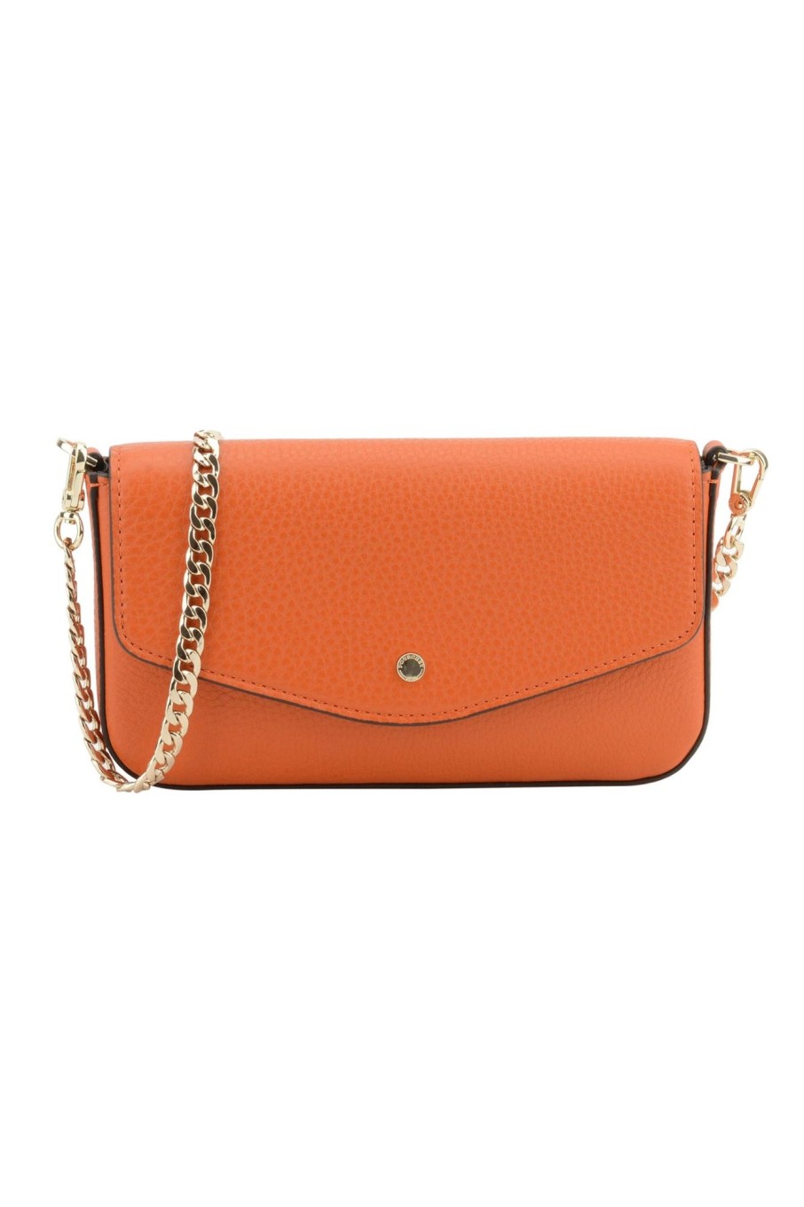 Tilbehor Pourchet | Cowhide Leather Clutch Bag Orange