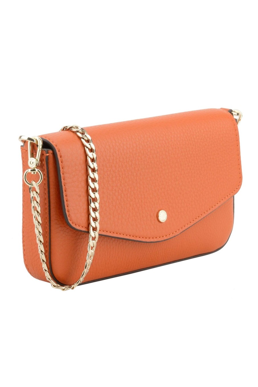 Tilbehor Pourchet | Cowhide Leather Clutch Bag Orange