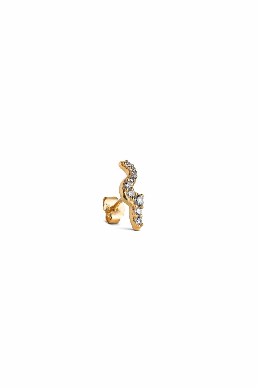 Tilbehor ENAMEL Copenhagen | Lydia Earrings Clear Cz Yellow