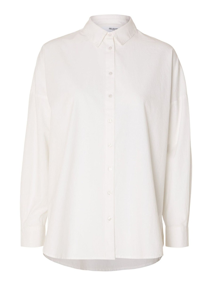 Klaer Selected Femme | Dina-Sanni Ls Shirt Bright White