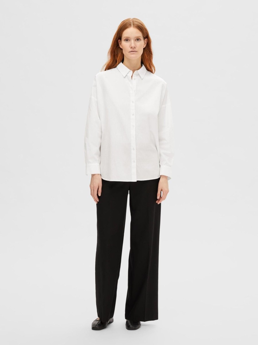 Klaer Selected Femme | Dina-Sanni Ls Shirt Bright White