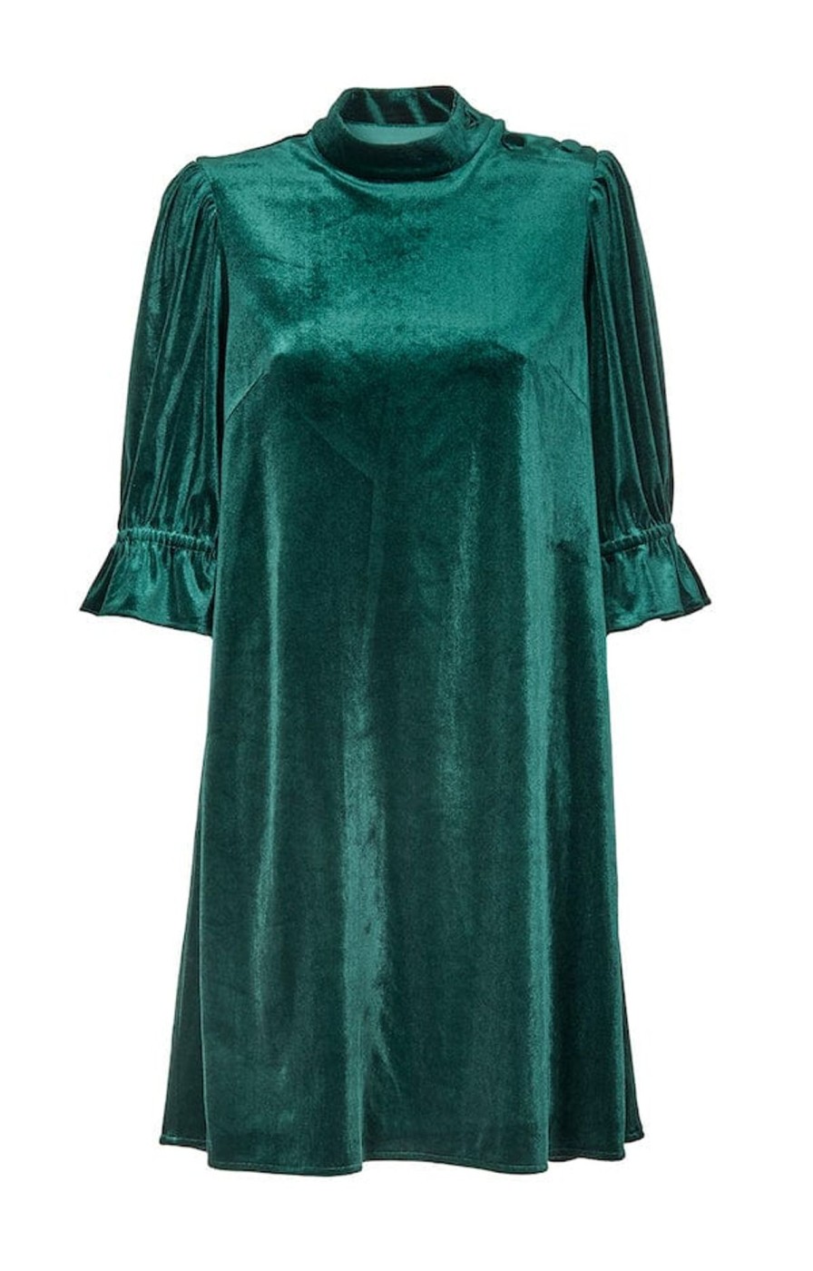 Klaer Ane Mone | Amira Dress Bottle Green